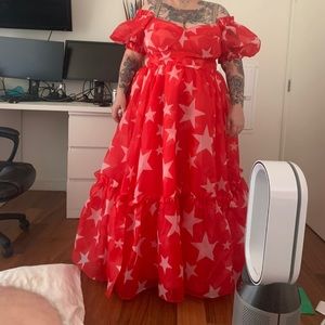 Selkie rare NWT ritz gown red stars 5x